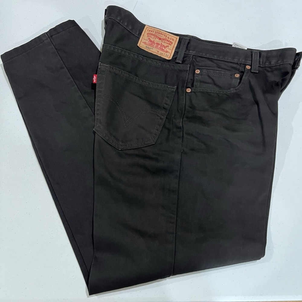 Levi's 550 Relaxed Fit Brown Jeans 34x31 Vintage Y2K